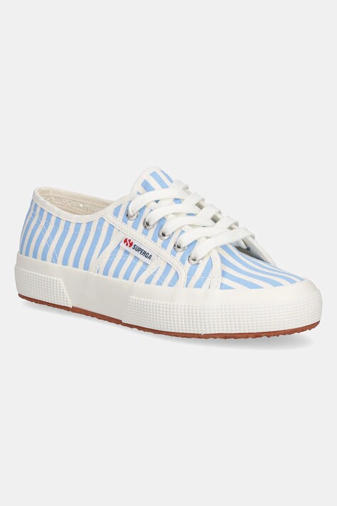Tenisky Superga STRIPES PRINT modrá barva, S8148TW