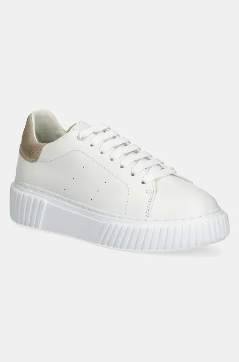 Marc O'Polo sneakers din piele SVEA femei, culoarea bej, 50117733501170