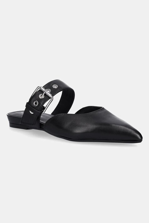 Marc O'Polo papuci de piele PENELOPE 4A culoarea negru, 50318783702100