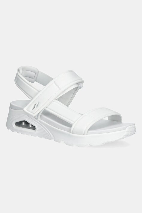 Sandály Skechers UNO dámské, bílá barva, na klínku, 119813