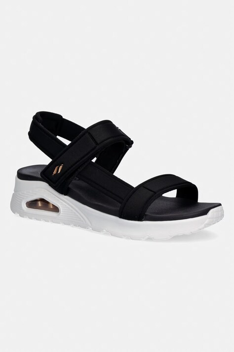 Skechers sandały UNO damskie kolor czarny na koturnie 119813