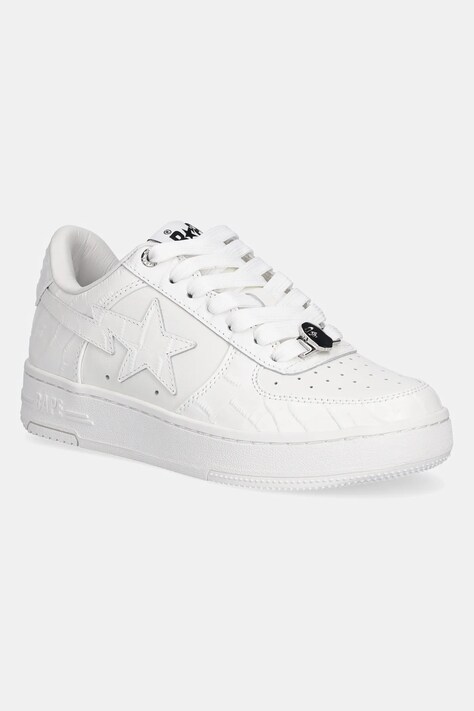 A Bathing Ape sneakersy skórzane BAPE STA #3 L kolor biały 1K80291303