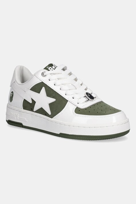 A Bathing Ape sneakersy skórzane BAPE STA #6 L damskie kolor zielony 1K80291306