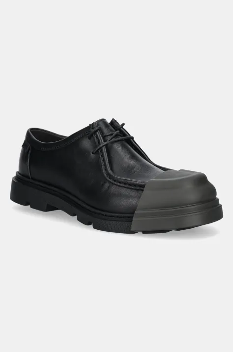 Camper pantofi de piele Junction culoarea negru, cu toc plat, K201469-020