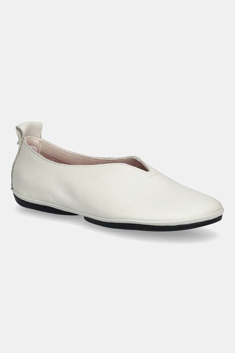 Camper balerini de piele Right Nina culoarea alb, K201813-001
