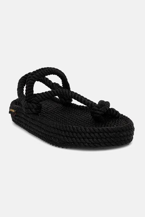 Bohonomad sandale Hawaii femei, culoarea negru, cu platforma, HAW.0020.PRS