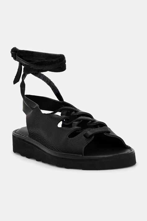 Kožené sandále Fracap Sandal čierna farba, D030