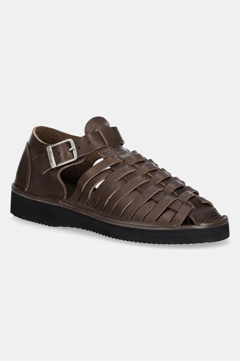 Kožené sandále Fracap Sandals hnedá farba, D025