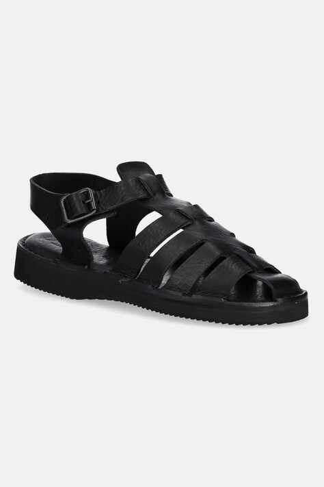 Δερμάτινα σανδάλια Fracap Sandals χρώμα: μαύρο, D038