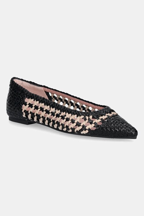 Pretty Ballerinas balerini de piele Ella culoarea negru, 52087_A