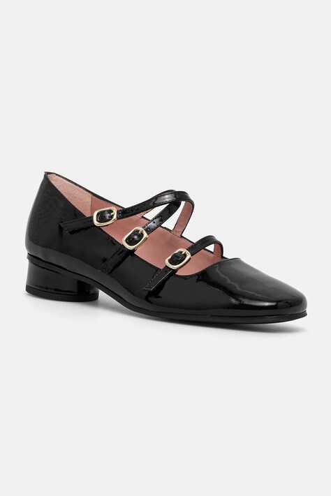 Kožené baleríny Pretty Ballerinas Odette černá barva, 52220_A