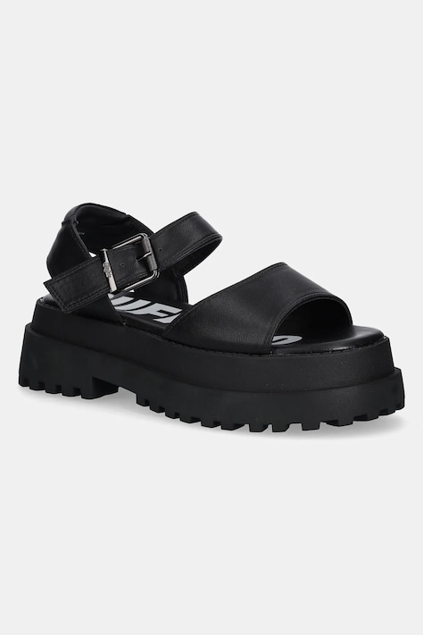 Sandále Buffalo Pluto Jojo čierna farba, na platforme, 1602267-BLK