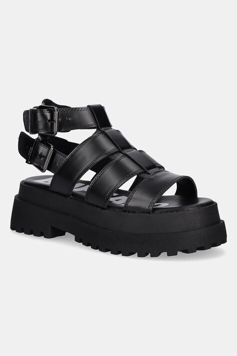Buffalo sandale Pluto Gld femei, culoarea negru, cu platforma, 1602269-BLK