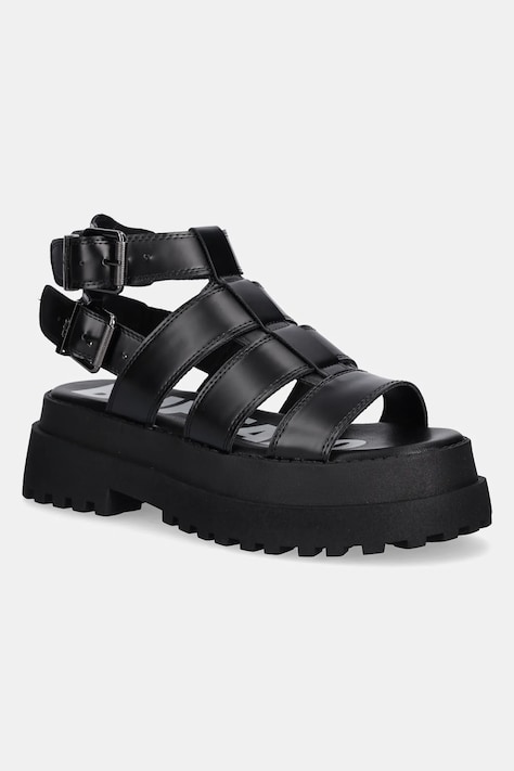 Sandále Buffalo Pluto Gld dámske, čierna farba, na platforme, 1602269-BLK