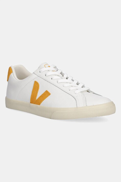 Veja sneakers din piele Esplar Logo femei, culoarea alb, EO0203711A