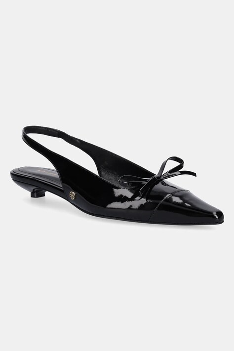 Кожени балеринки Anine Bing Zoey Slingback Heels в черно A.14.10790