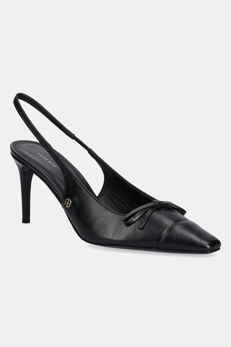 Кожаные туфли Anine Bing Freya Slingbacks цвет чёрный A.14.10794
