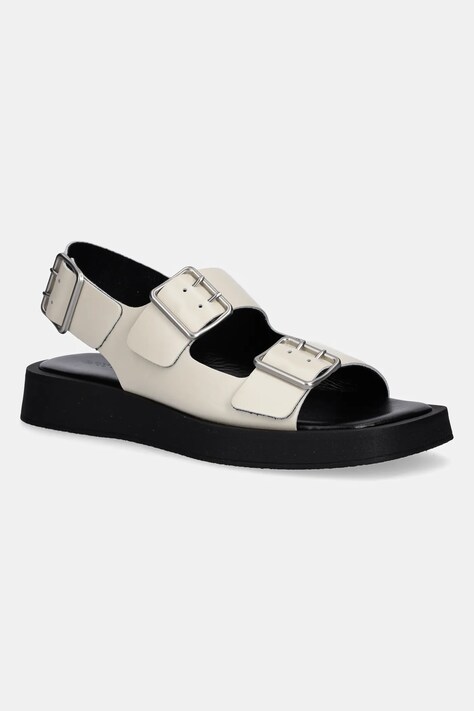Copenhagen sandale de piele Leather femei, culoarea bej, CPH794