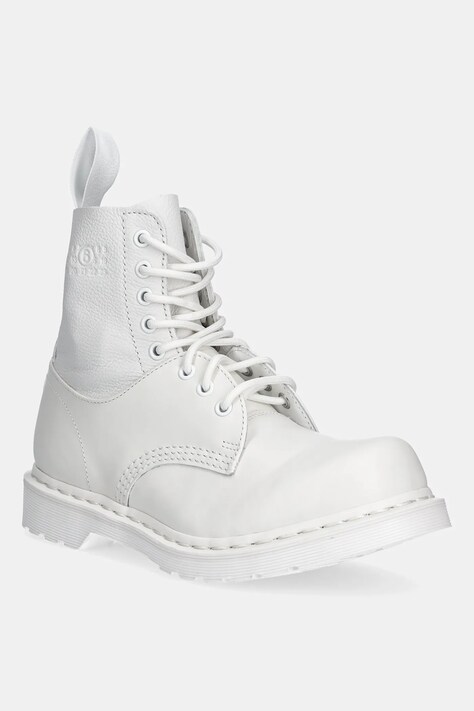 Δερμάτινα workers MM6 Maison Margiela χρώμα: άσπρο, S66WU0128