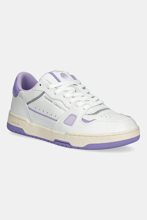 Crime London sneakers din piele BASKET femei, culoarea alb, 28302AA6