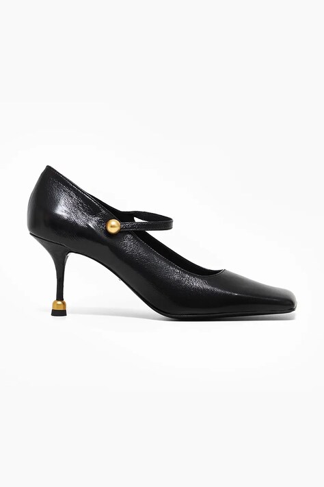 Vanda Novak stilettos de piele Adela culoarea negru