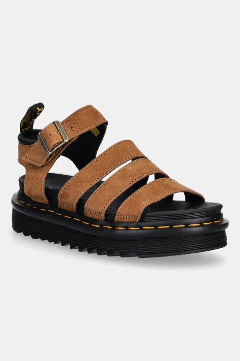 Semišové sandále Dr. Martens Blaire Sandal hnedá farba, na platforme, DM41123200