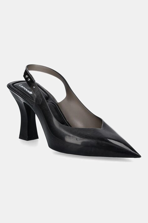 Melissa pantofi cu toc MELISSA SLINGBACK HEEL + LARROUDE culoarea negru, M 33606