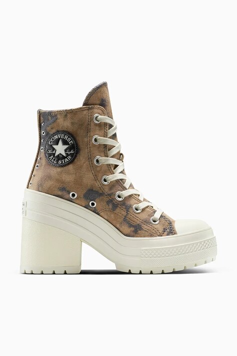 Kecky Converse Chuck 70 De Luxe Heel hnědá barva, A15101C