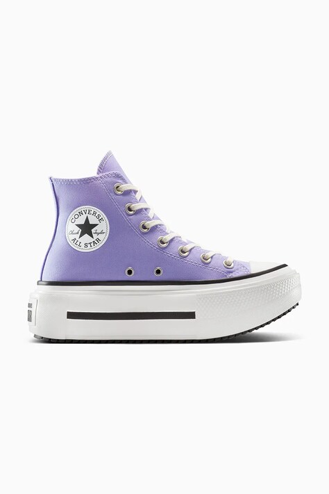 Converse teniși Chuck Taylor All Star Lift Double Stack culoarea violet, A15206C
