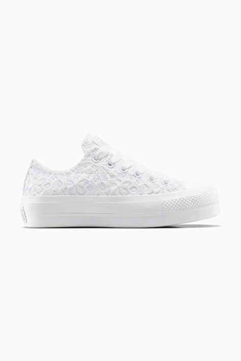 Πάνινα παπούτσια Converse Chuck Taylor All Star Lift χρώμα: άσπρο, A15005C