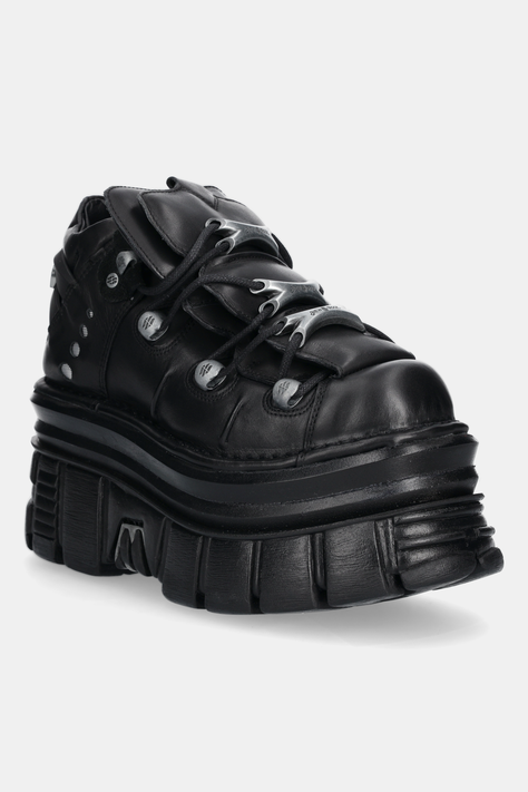 New Rock sneakersy skórzane damskie kolor czarny M-106-C178