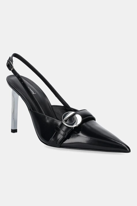 Кожаные туфли Coperni Slingback Belt Heel цвет чёрный COPSH82F6052