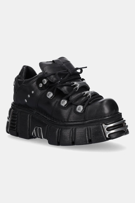 Кожаные кроссовки New Rock цвет чёрный M.120N.C26