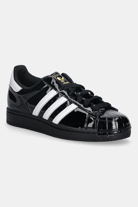 adidas Originals sneakers din piele Superstar II W culoarea negru, JS4009