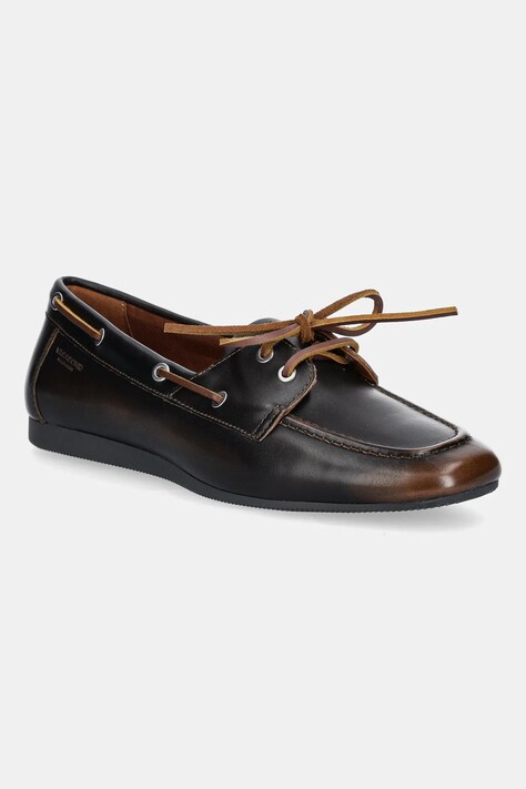 Vagabond Shoemakers mocasini de piele HILLARY culoarea maro, cu toc plat, 5925-418-33