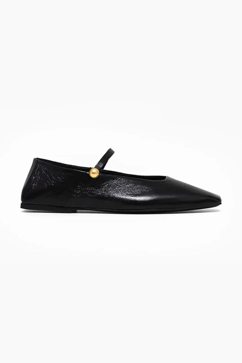 Vanda Novak balerini de piele Evina culoarea negru, Evina