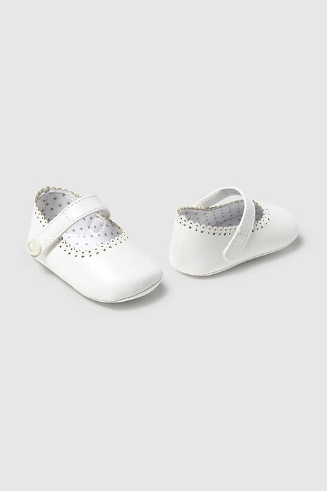 Mayoral Newborn pantofi pentru bebelusi culoarea alb, 9903