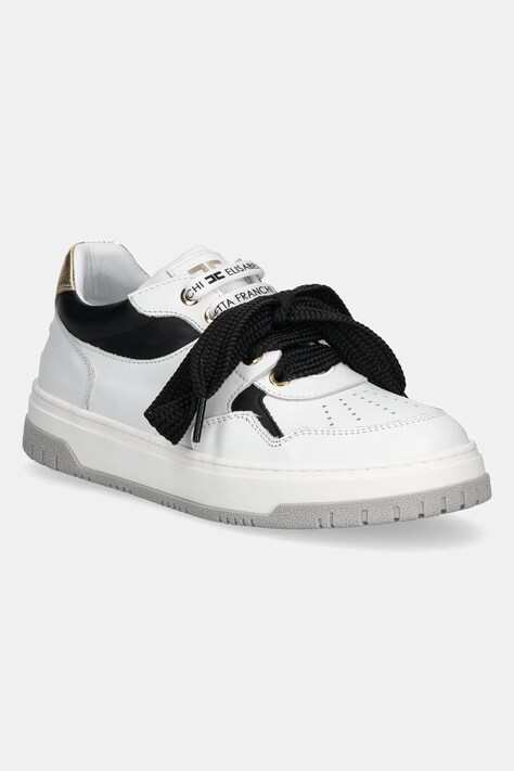 Elisabetta Franchi scarpe da ginnastica per bambini in pelle colore nero F4A9-E0254