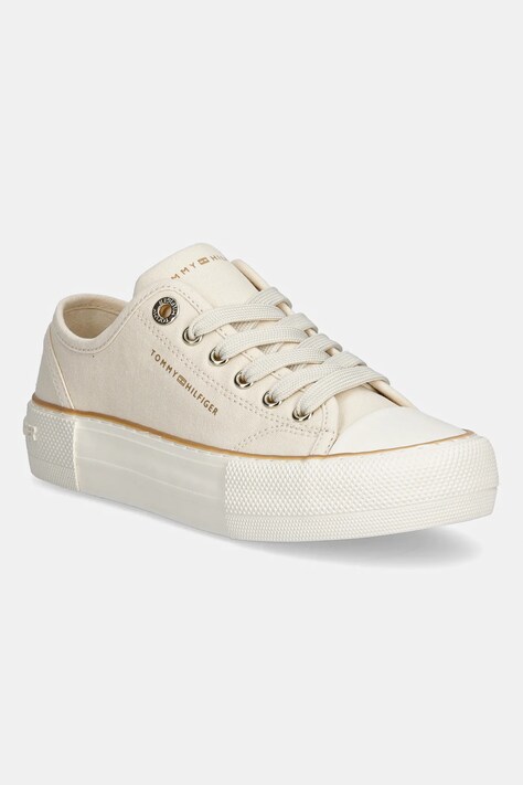 Tommy Hilfiger tenisi copii culoarea bej, T3A9-33733