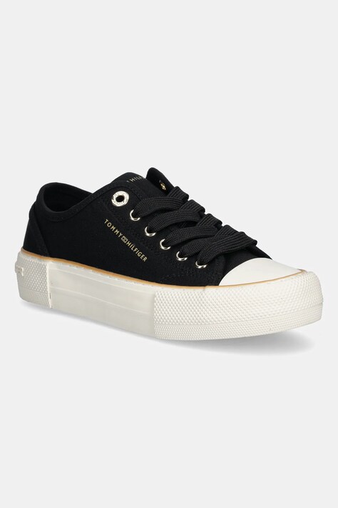 Tommy Hilfiger tenisi copii culoarea negru, T3A9-33733