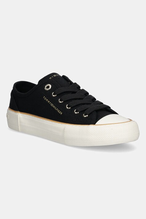 Tommy Hilfiger tenisi copii culoarea negru, T3A9-33733