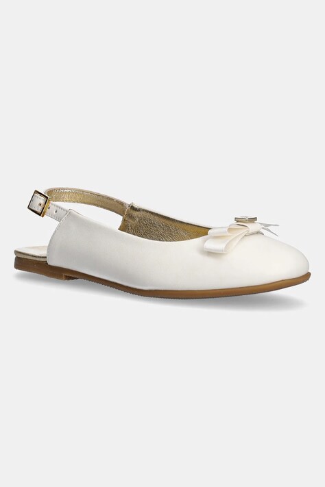 Otroške balerinke Tommy Hilfiger bela barva, T4A3-33929