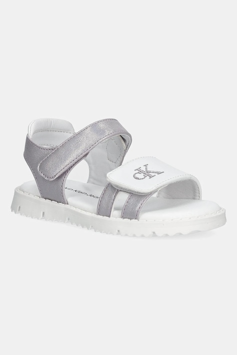 Detské sandále Calvin Klein Jeans fialová farba, V1A2-82039