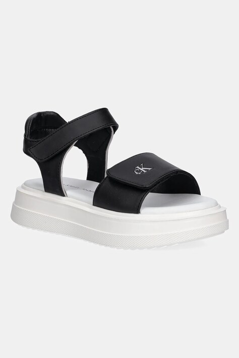 Calvin Klein Jeans sandale copii culoarea negru, V3A2-82047