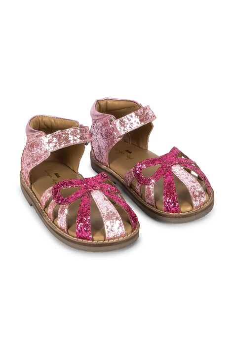 Konges Sløjd sandale copii BOW SANDAL culoarea roz, KS102720