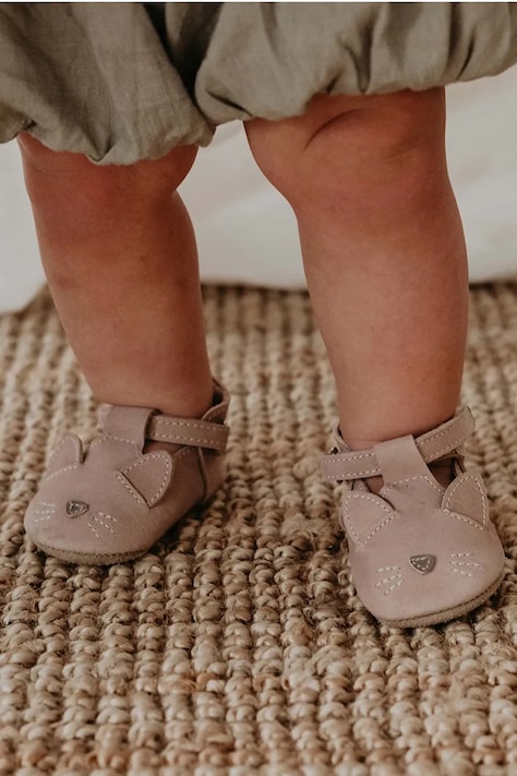 Donsje buty skórzane niemowlęce Spark Classic Shoes Cat kolor różowy 1002005