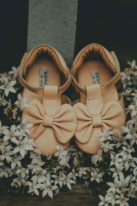 Кожаные балетки для младенцев Donsje Meau Shoes цвет розовый 1038900