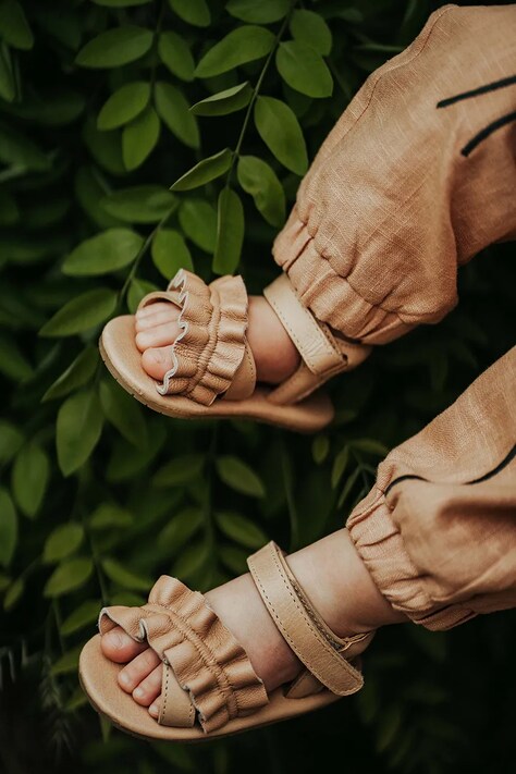 Детские кожаные сандалии Donsje Miene Sandals цвет оранжевый 1039000
