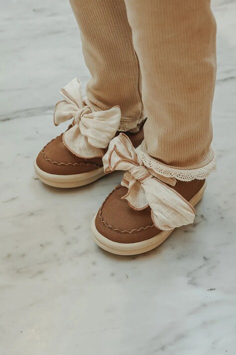 Детски кожени маратонки Donsje Brookli Sneakers в кафяво 1501300
