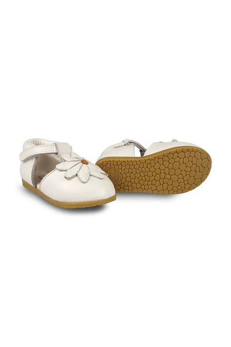 Donsje balerini din piele pentru copii Sjanna Shoes Daisy culoarea alb, 1503002